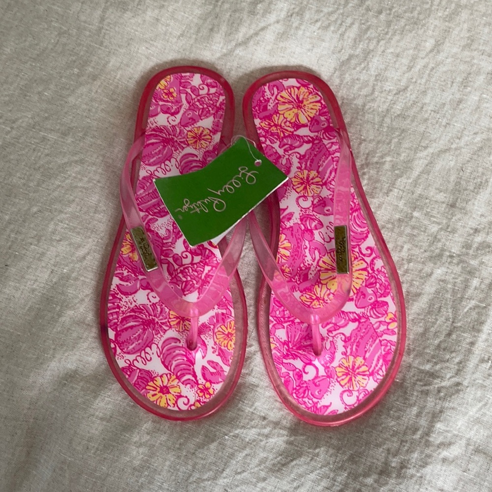 Lilly Pulitzer jelly flip flops